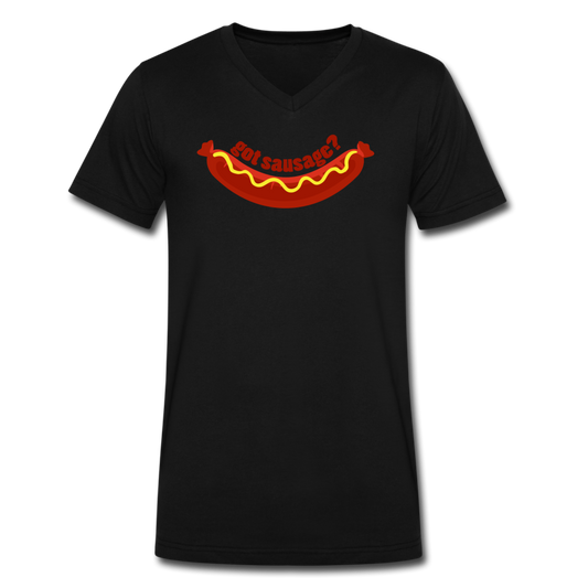 Got Sausage? Unisex V-neck T-shirt - black