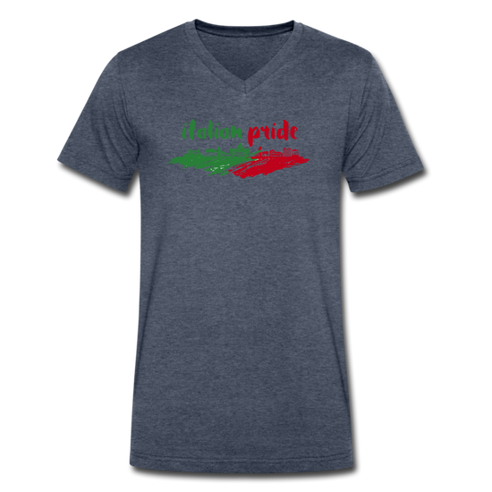 Italian Pride Unisex V-neck T-shirt - heather navy