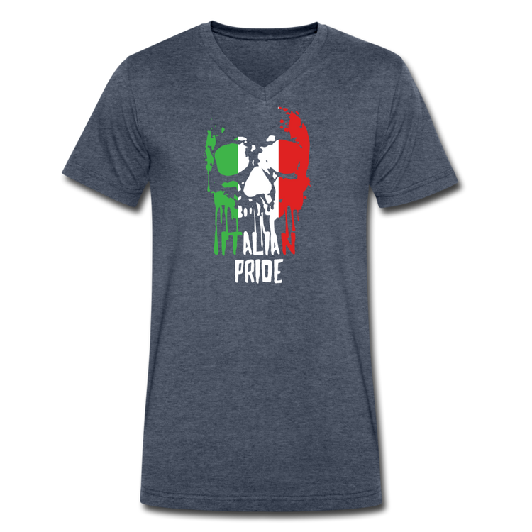 Italian Pride Unisex V-neck T-shirt - heather navy