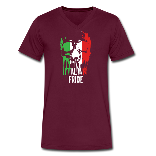 Italian Pride Unisex V-neck T-shirt - maroon