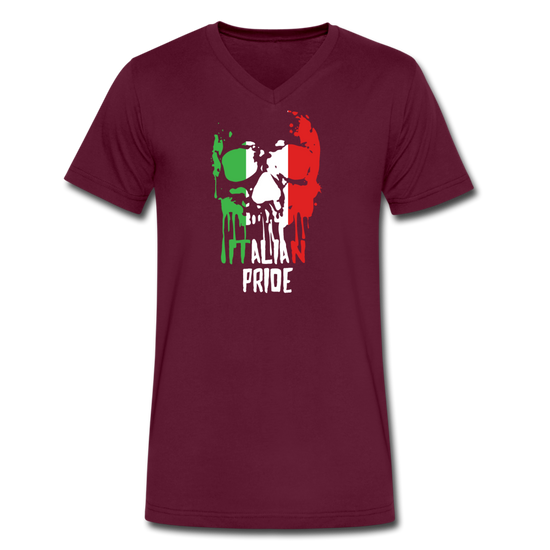 Italian Pride Unisex V-neck T-shirt - maroon