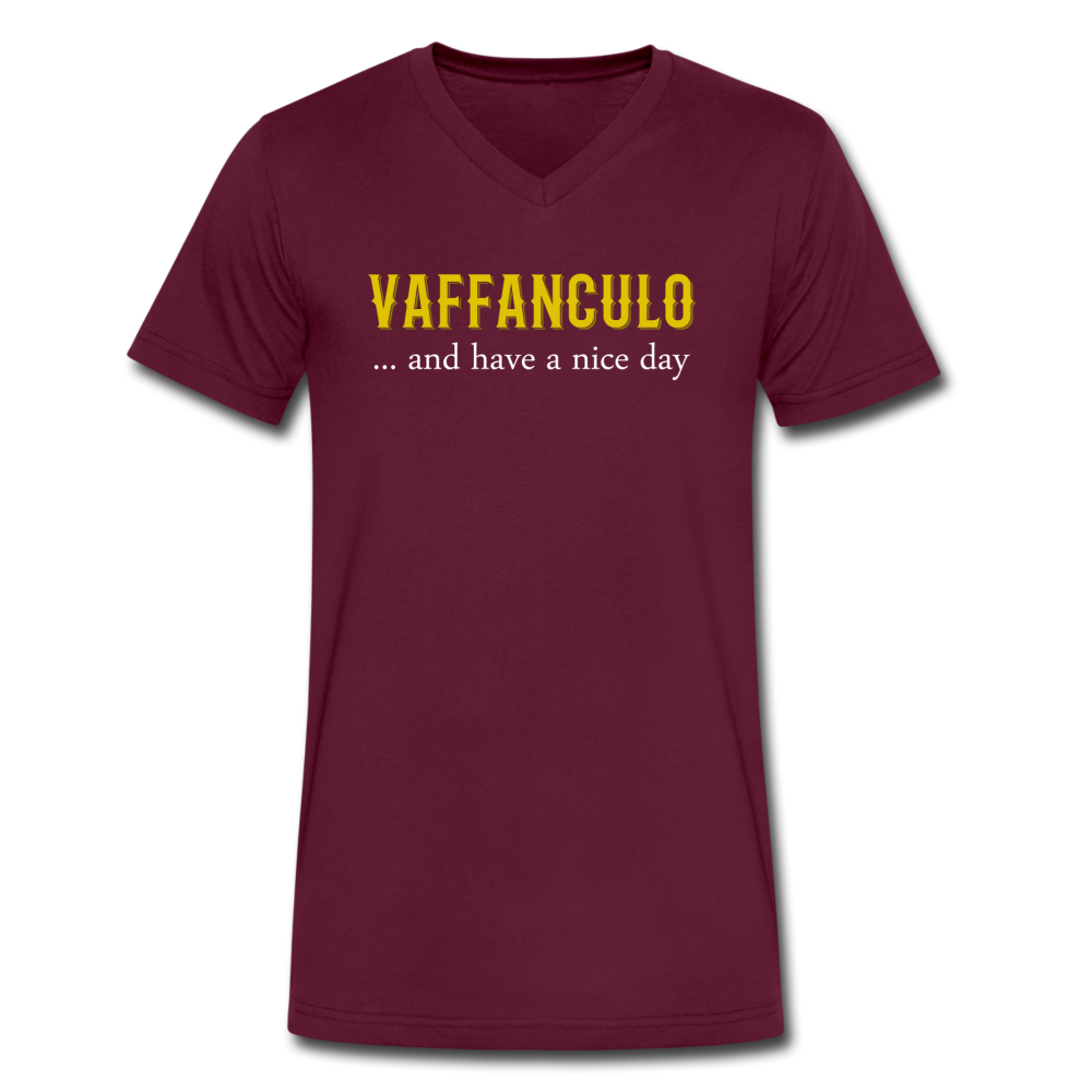Vaffanculo... and have a nice day Unisex V-neck T-shirt - black