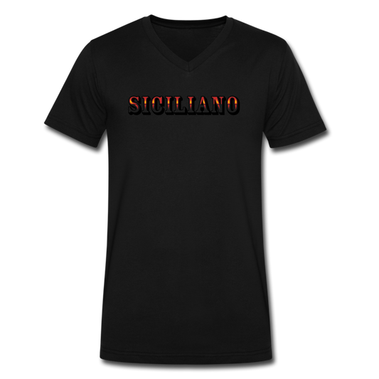 Siciliano Unisex V-neck T-shirt - black