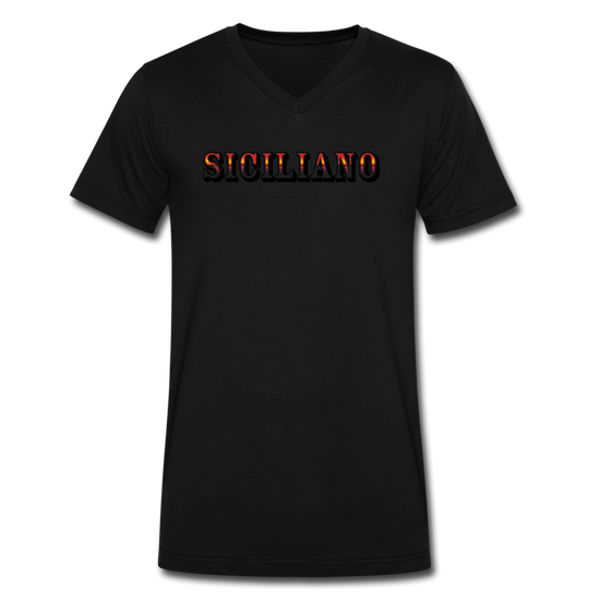 Siciliano Unisex V-neck T-shirt - black