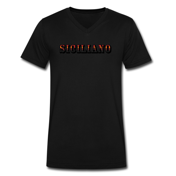 Siciliano Unisex V-neck T-shirt - black