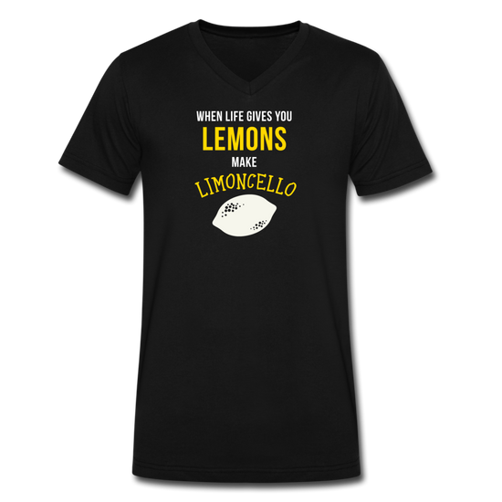 When life gives you lemons make Limoncello Unisex V-neck T-shirt - black