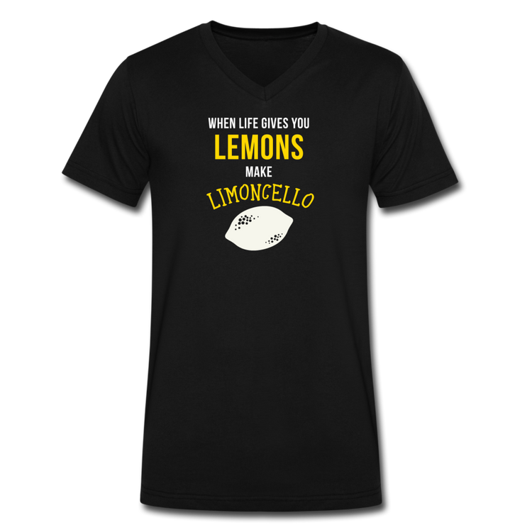 When life gives you lemons make Limoncello Unisex V-neck T-shirt - black