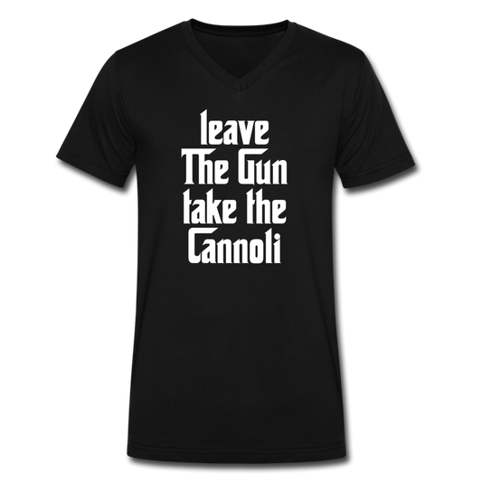 Leave The Gun Take The Cannolis Unisex V-neck T-shirt - black