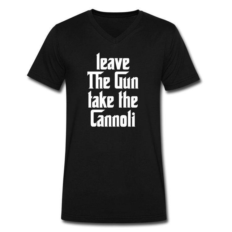 Leave The Gun Take The Cannolis Unisex V-neck T-shirt - black