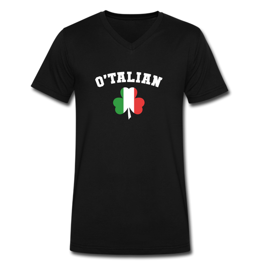 O'talian St. Patrick's Unisex V-neck T-shirt - black