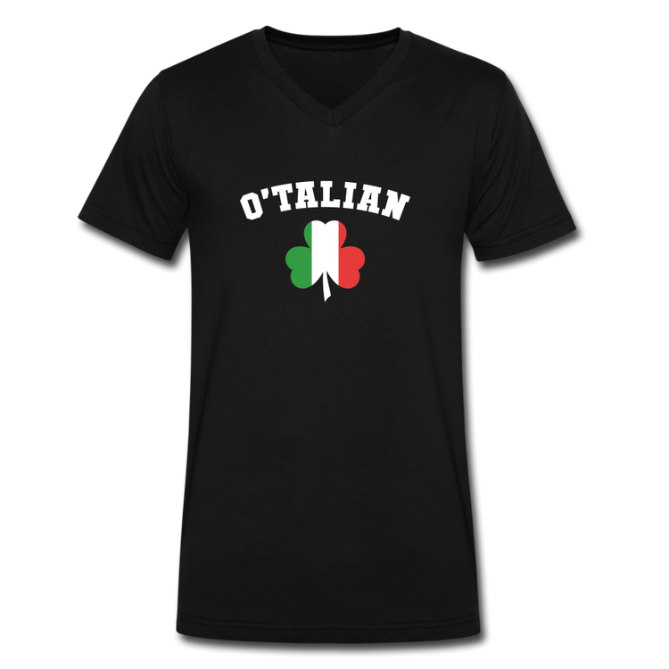 O'talian St. Patrick's Unisex V-neck T-shirt - black