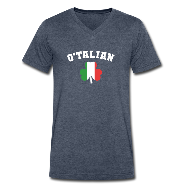 O'talian St. Patrick's Unisex V-neck T-shirt - heather navy