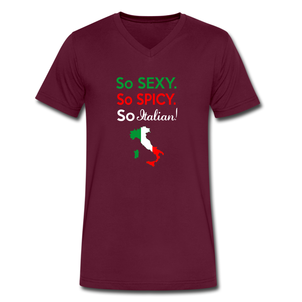 So sexy, So Italian Unisex V-neck T-shirt - black