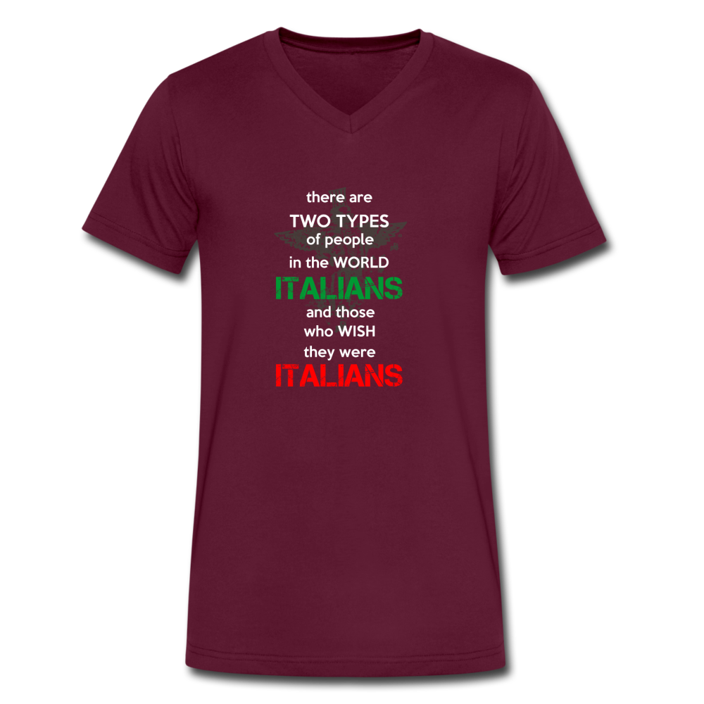 Two types of people in the world Italians and those who wish they were Italians Unisex V-neck T-shirt - black