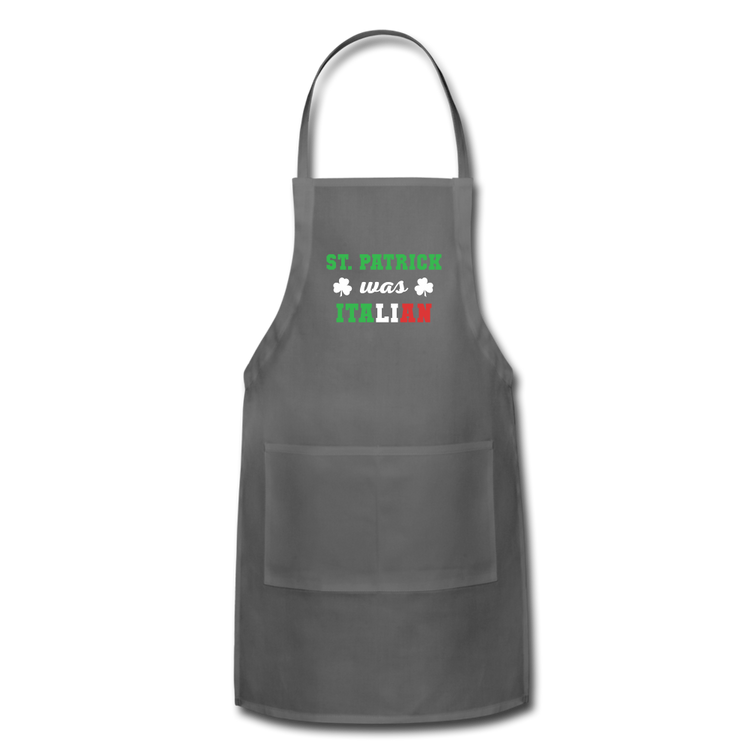 St.Patrick was Italian Apron - charcoal