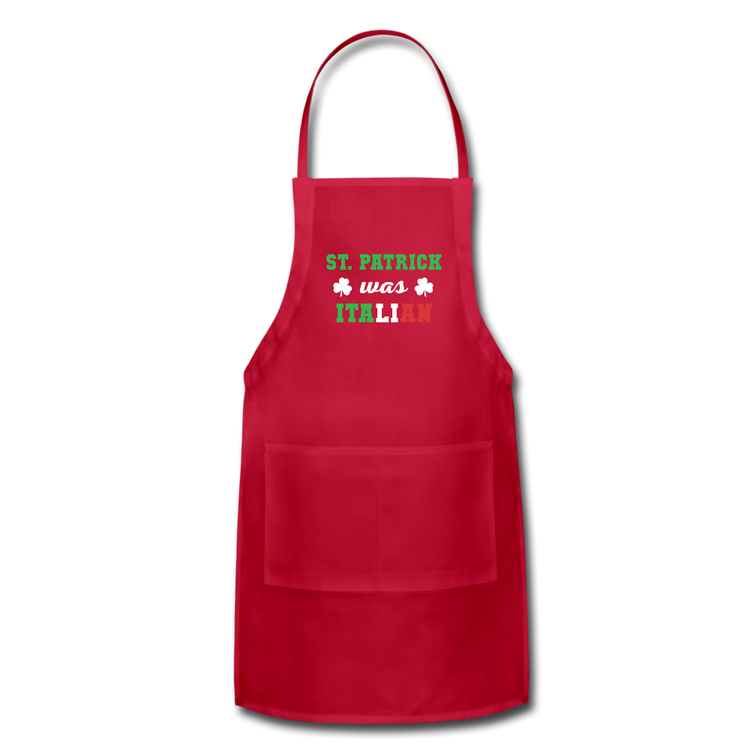 St.Patrick was Italian Apron - red