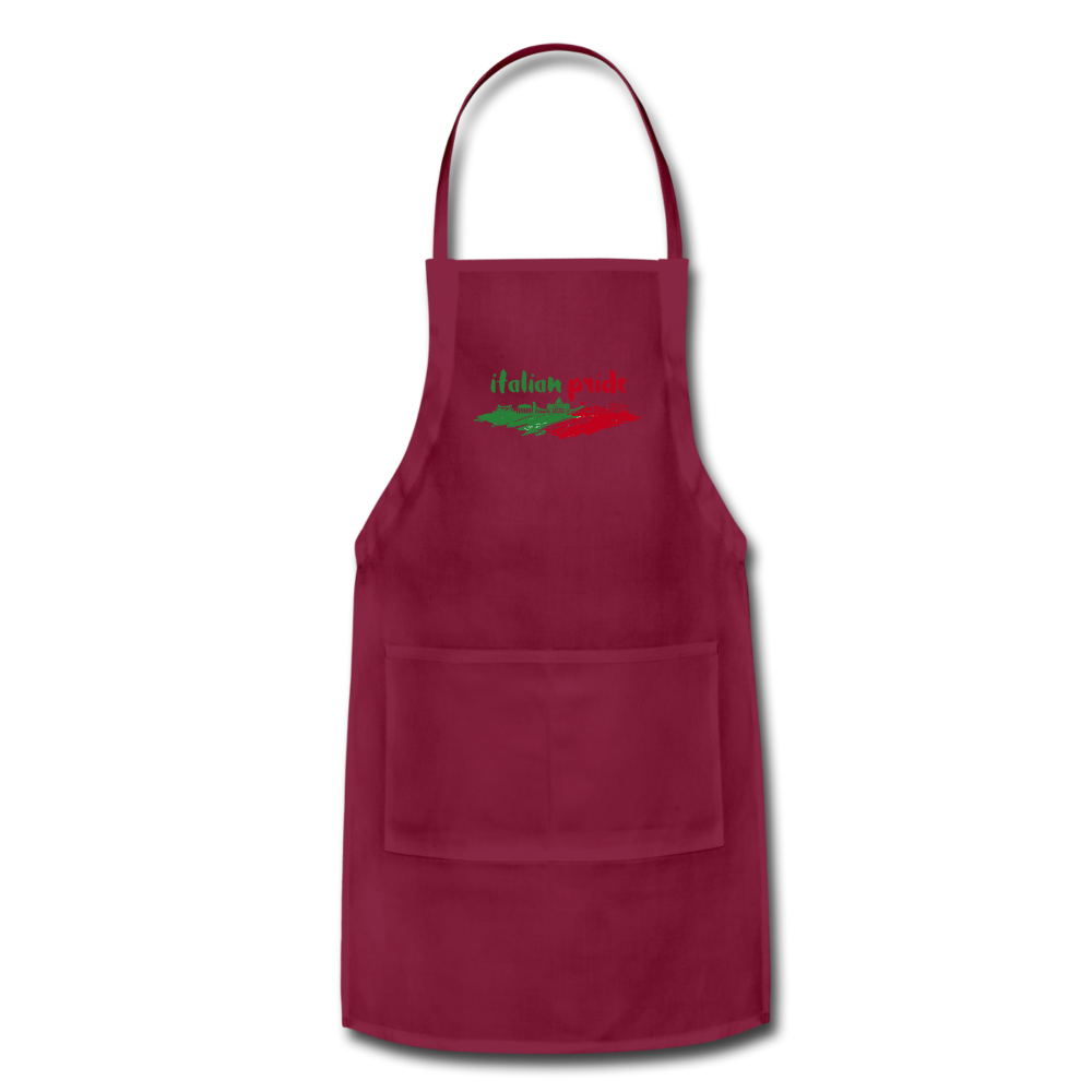 Italian Pride Apron - burgundy