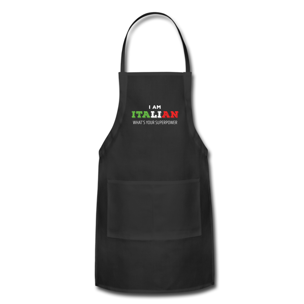 I am Italian what's your superpower? Apron - black