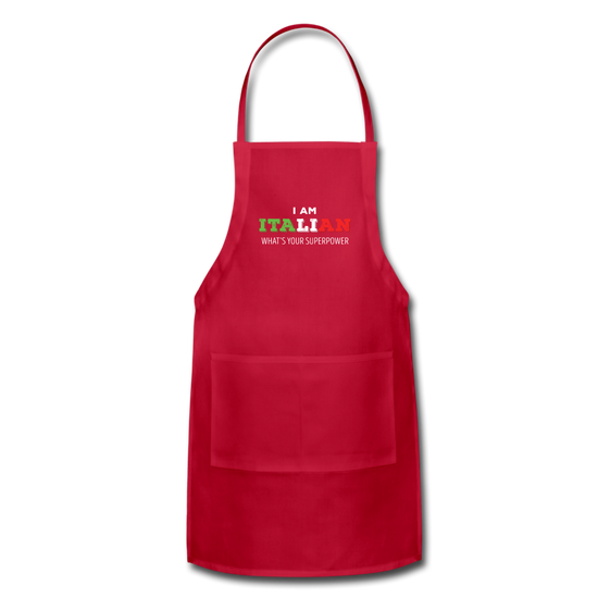 I am Italian what's your superpower? Apron - red