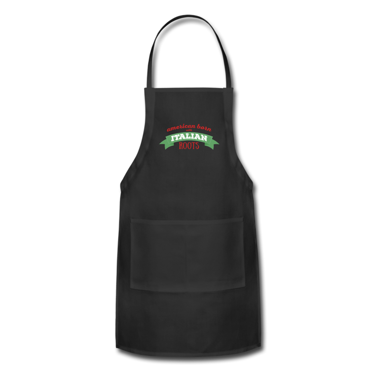 American born with Italian roots Apron - black