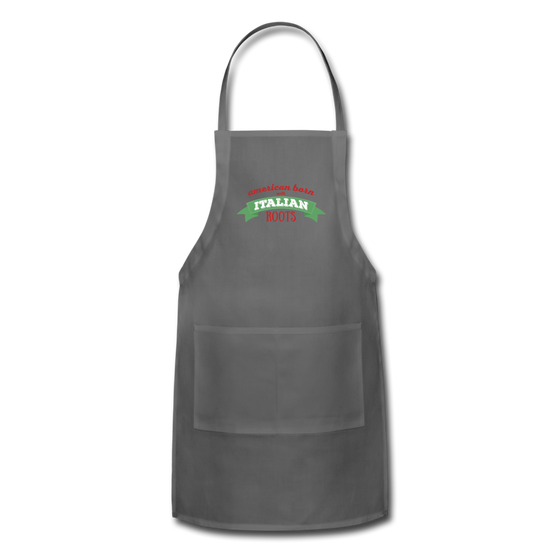 American born with Italian roots Apron - charcoal