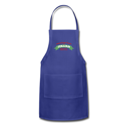 American born with Italian roots Apron - royal blue