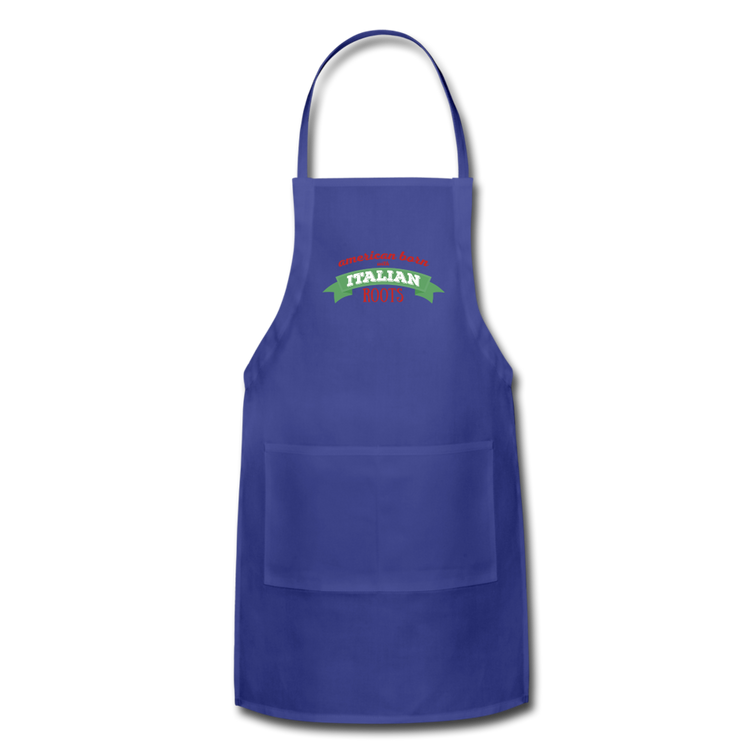 American born with Italian roots Apron - royal blue