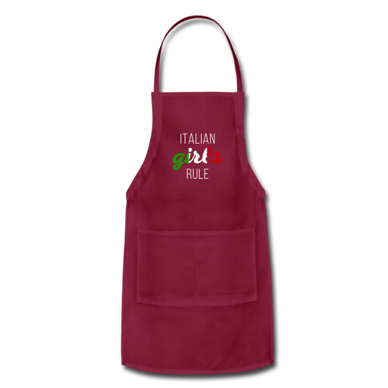 Italian girls rule Apron - burgundy