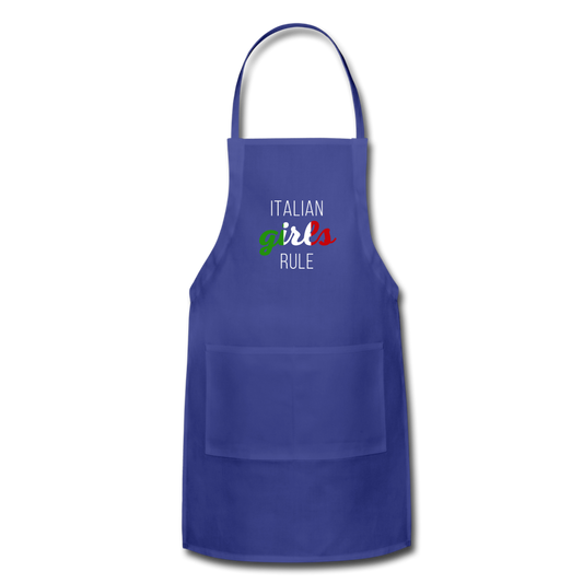 Italian girls rule Apron - royal blue