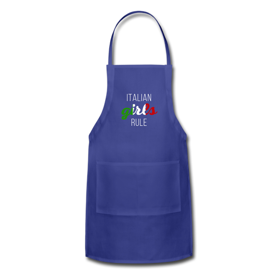 Italian girls rule Apron - royal blue