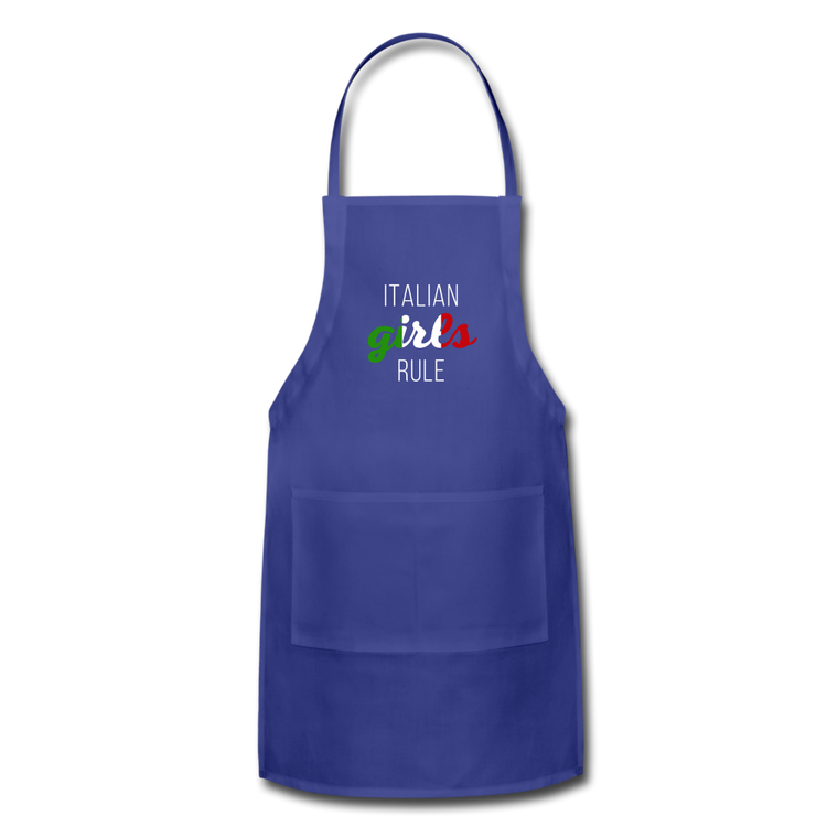 Italian girls rule Apron - royal blue