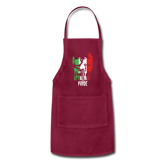 Italian Pride Apron - burgundy