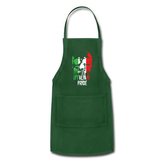 Italian Pride Apron - forest green