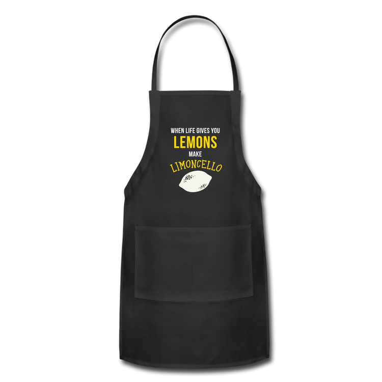 When life gives you lemons make Limoncello Apron - black