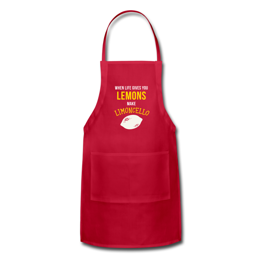 When life gives you lemons make Limoncello Apron - red