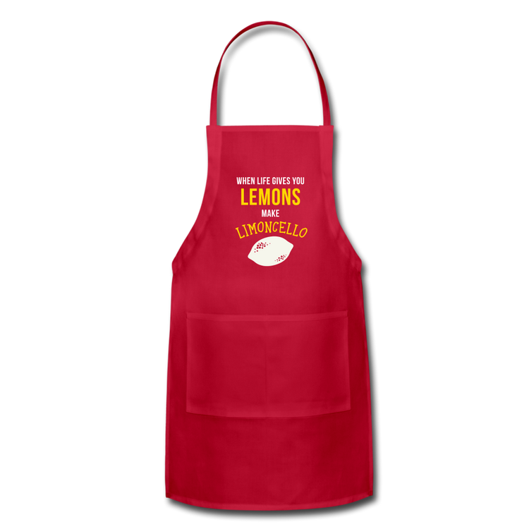 When life gives you lemons make Limoncello Apron - red