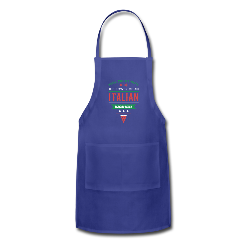 Never underestimate the power of an Italian woman Apron - black