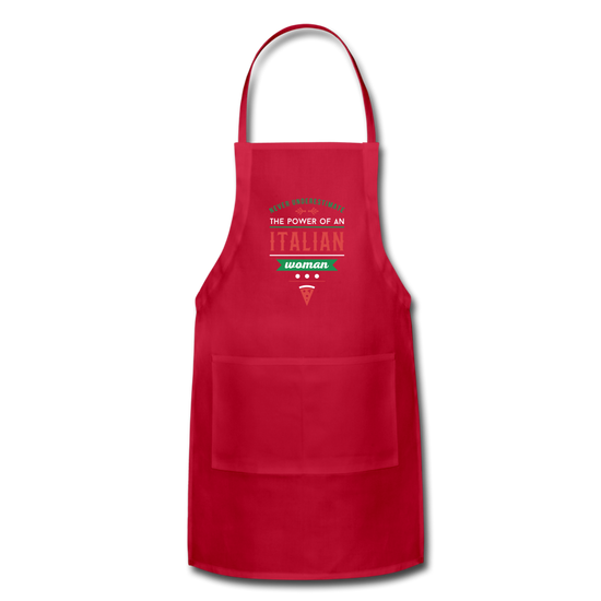 Never underestimate the power of an Italian woman Apron - red