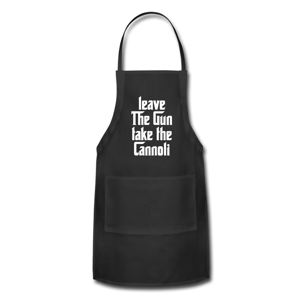 Leave The Gun Take The Cannolis Apron - black