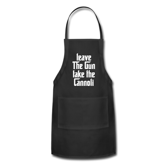 Leave The Gun Take The Cannolis Apron - black