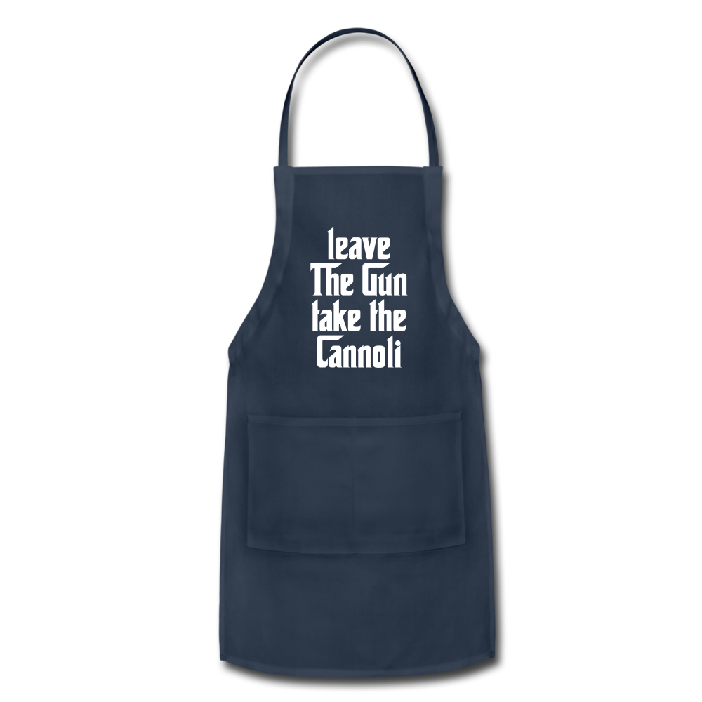 Leave The Gun Take The Cannolis Apron - navy