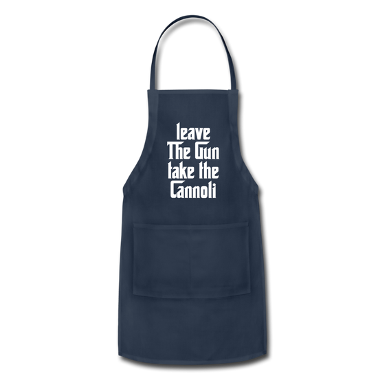 Leave The Gun Take The Cannolis Apron - navy