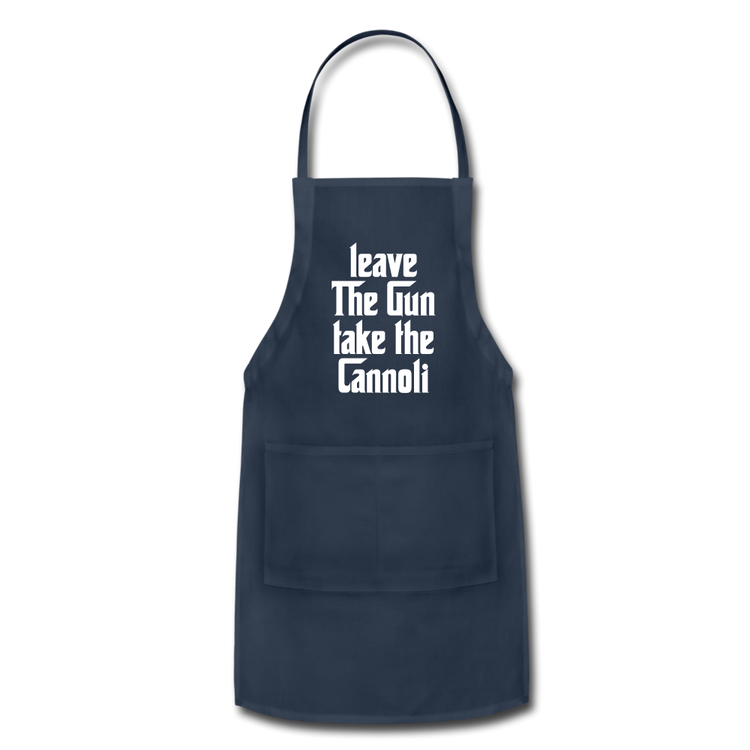 Leave The Gun Take The Cannolis Apron - navy