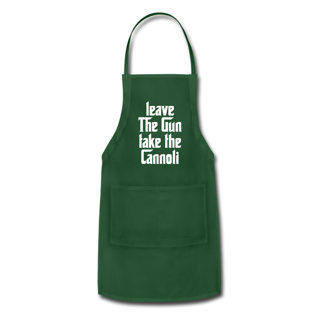 Leave The Gun Take The Cannolis Apron - forest green