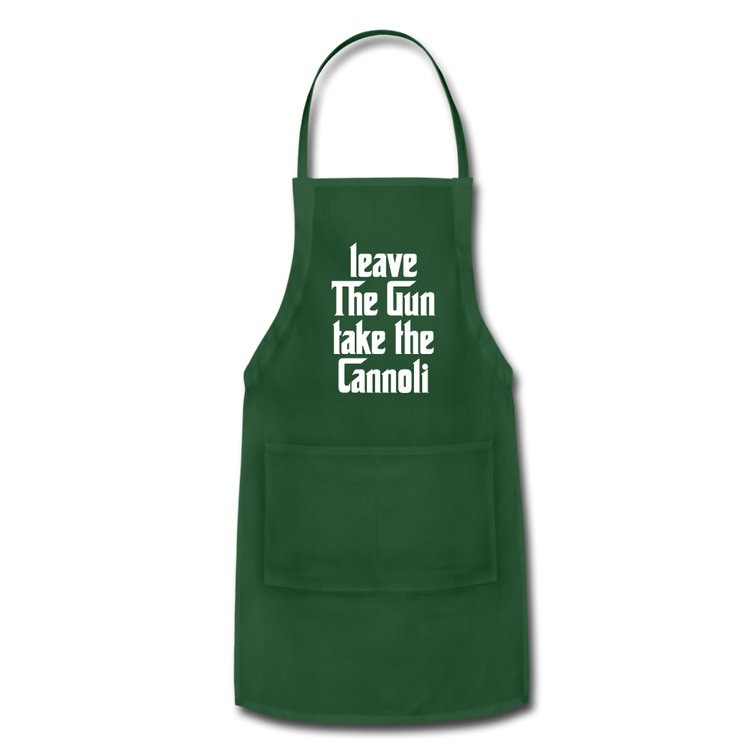 Leave The Gun Take The Cannolis Apron - forest green