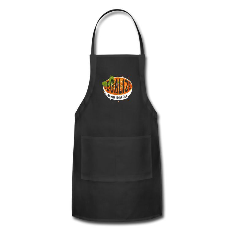 Legalize marinara Italians Apron - black