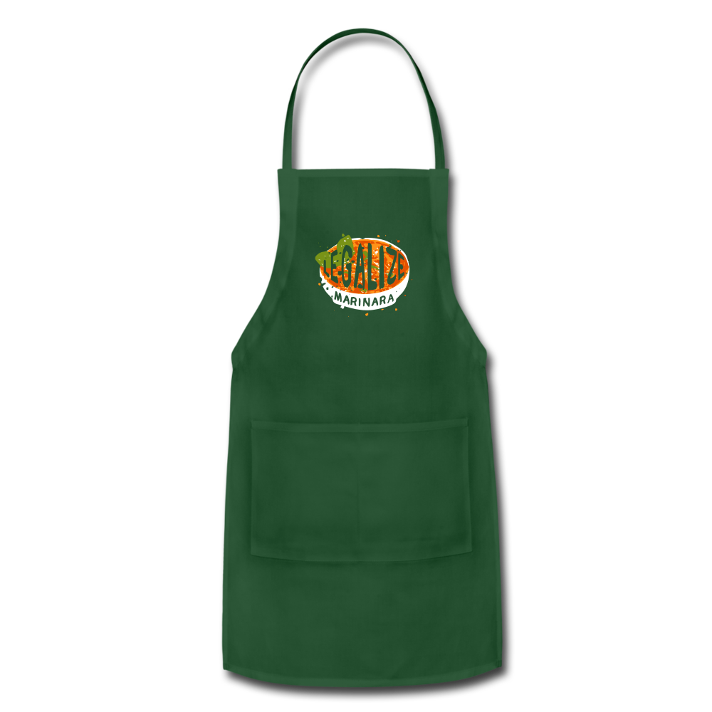 Legalize marinara Italians Apron - forest green