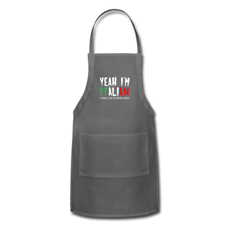 Yeah I'm Italian Apron - charcoal