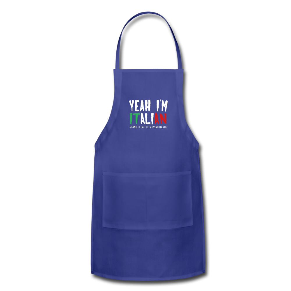 Yeah I'm Italian Apron - royal blue