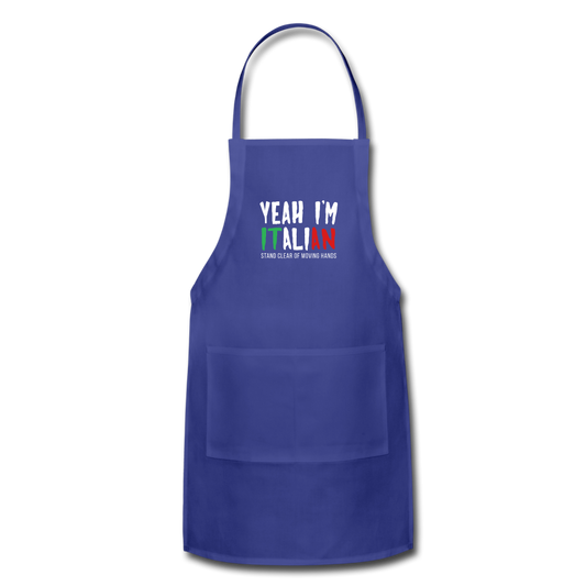 Yeah I'm Italian Apron - royal blue